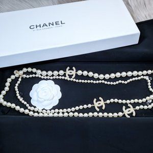 Stunning CHANEL ANNIVERSARY 3 CC EXTRA LONG NECKLACE
